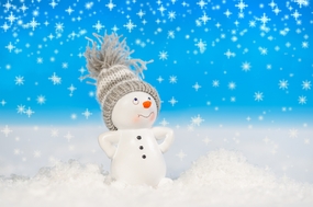 冬天圣诞雪人图片